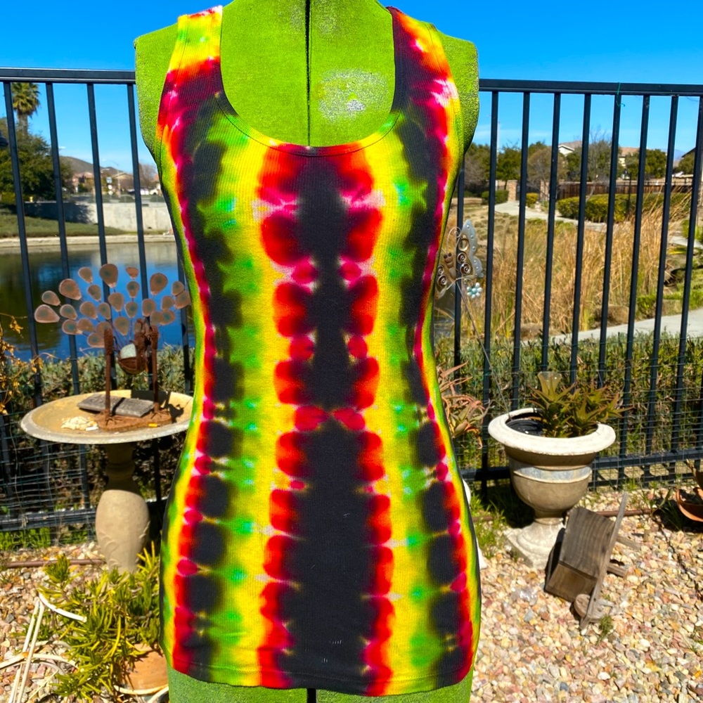 ❗️Custom Tie Dye❗️🌈 Rasta Tank Top